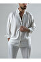 Patterned White Men's Shirt Coc2980