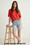 Women's Oversize Plain Unprinted T-Shirt Short Sleeve Summer Crew Neck - 2