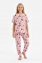 Cat Fabric Printed Pajama Set