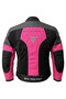 Motorcycle Women's Coat 4 Seasons Dynamic Black-Pink Biker Coat - 2