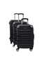 Valize, trolere negre plastic 3/set