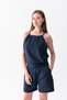 Summer Linen Strap Top and Shorts Set Women's Beach Dress Combination Comfortable Casual Shorts Blouse Set - 6