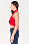 Women Stripe Sleeveless Tank Top, Red - 4