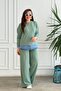 Skirt with Denim Detail and Trousers Set - 2