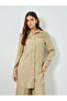 Beige Lace Detail Longline Shirt and Pants Co-Ords - 3