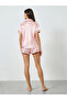 Pink Solid Piping Detail Shirt and Shorts Set - 6