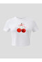 Girls Cherry Print Short Sleeve Top and Checked Shorts Set - 3