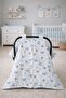 Muslin Baby Stroller Cover / Zippered and Patterned Compartments / 100% Cotton