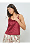 Burgundy Satin Cami Top and Floral Pyjama Set - 2