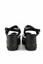 Genuine Suede Leather Black Women's Sandals - Rgn30 - 4