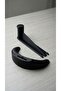 Minimalist Matte Black Headphone Stand - Special Locking Design, Ergonomic Hanger - 7