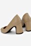 Women's Nude Genuine Natural De Leather Size 5-41 Classic Heel Shoes - 4