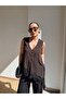 Women's Lace Detailed Asymmetrical Buttoned Blouse Vest - 6