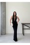 Degaje Collar Back Lace Detailed Maxi Dress Women's Stylish Evening Dress - 5