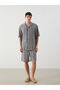 قميص رجالي مخطط بأكمام قصيرة من NEVAVM Farkily Comfy Fit - 3