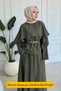 Cape Detailed Hijab Women's Skirted Tnsel Suit 3192 - Special Series - 3