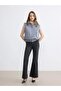 Shirt Collar Women's Jean Vest (S6) - 2