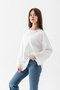 Basıl Women's 100% Cotton Crew Neck Oversize Fit Long Sleeve T-shirt - 6
