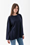 Basıl Women's 100% Cotton Crew Neck Oversize Fit Long Sleeve T-shirt