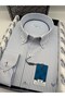 Slim Fit long sleeve premium Striped buttoned collar gift boxed men's shirt fs-004440 - light blue - 2