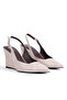 Wedge Heel Open Back Shoes Classic Heeled Shoes - 5