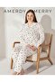 Plus Size Women's Pajama Set 2Xl-5Xl Relaxed Fit Soft Fabric Home Wear Sleep Set - 2