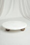 Natural Marble Wooden Leg Presentation Stand 25 cm - 2