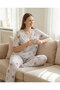 Plus Size Women's Pajama Set 2Xl-5Xl Relaxed Fit Soft Fabric Home Wear Sleep Set - 4