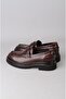 Seç 2582 Haki̇ki̇ De Leather Rkek Shoes Brown - 5