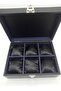 Faux Leather Finished Wooden Watch Box with 6 Compartments - 7