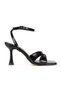 Women's Patent Leather Look Stylish Shoes with Cross Straps - 3