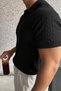 Italian Style V-Neck Hair Ö Knitted Detail S Slim Fit Knitwear Men's Polo Tshirt - 4
