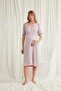 Arias Closet Lace Piece Maternity Nightgown with Buttons on the Front Viscose