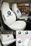 Bmw Logo Auto Seat Cover Front Rear Set – Combed Cotton Stretch Fabric Universal Seat Protector Service Cover