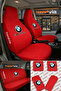 Bmw Logo Auto Seat Cover Front Rear Set – Combed Cotton Stretch Fabric Universal Seat Protector Service Cover