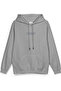 Van Gogh Starry Night Back Printed Hooded Half Oversized Sweatshirt Gray Hoodie 1243 - 3