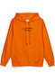 Classic Car Ford Mustang Back Printed Hooded Semi Oversized Sweatshirt Orange Hoodie 1184