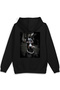 Doberman Dogue Dog Back Printed Hooded Half Oversized Sweatshirt Black Hoodie 1235