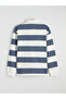 Nevavm Polo Collar Striped Men's Sweatshirt - 7