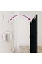 Wall-mounted headboard, black, 147x3x90 cm, solid pine wood - 6