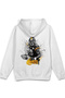 79 American Football Back Printed Hooded Half Oversized Sweatshirt White Hoodie 1187