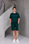 Men's Paneled Stripe Oversized Bottom-Top 2 Two Yarn Ko Compact Ort Set