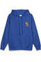 Barmen Negroni Sırt Printed Hooded Yarı Oversized Sweatshirt Blue Hoodie 1389 - 3