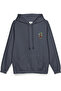 Super Sırt Printed Hooded Semi Oversized Sweatshirt Smoked Hoodie 1390 - 3