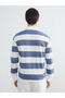 Nevavm Polo Collar Striped Men's Sweatshirt - 4