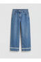I Lace Detailed Girls' Jean Trousers from Freezen Store