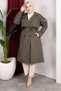 Trench Coat Belt in Unlined with Epaulet Detail - Hijab Trench Coat (110cm) - Khaki - 5