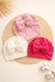 3-Piece Newborn Baby Girl/Girl Child Double Layer Bonnet with Bow, Suitable for Use between 0-12 Months - 2