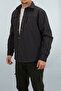 Men's Dark Gray Slim Fit Softshell Shirt Jacket Water Repellent and Wind-Resistant - 8