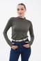 100% Viscose Women's Bodysuit with Finger Detail – Long Sleeves |   Stretchy and Soft Fabric